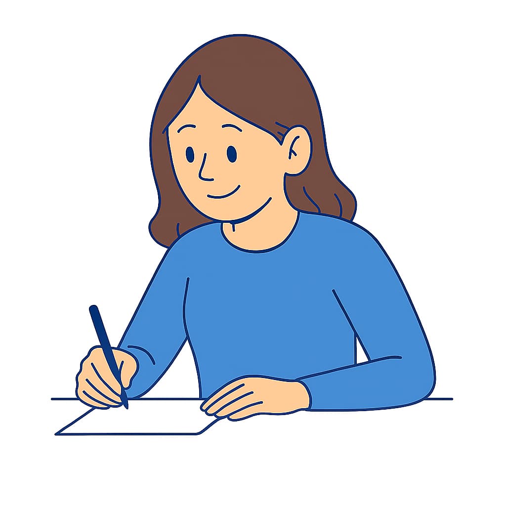 Vrouw vult formulier in voor terugbetalingsverzoek – DemandRefund